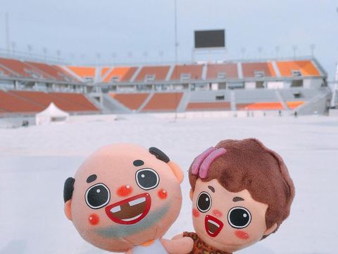 平昌オリンピックスタジアムにて